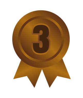 Madalya ikonu illüstrasyonu sıralaması. Üçüncü (bronz)