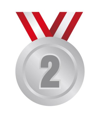 Madalya ikonu illüstrasyonu sıralaması. İkinci (gümüş)