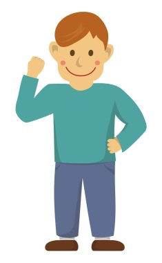 eylem jest adam illüstrasyonu (motivasyon)