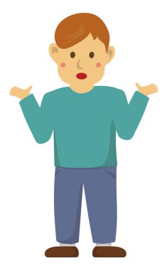 eylem jest erkek illüstrasyon (Aman Tanrım)