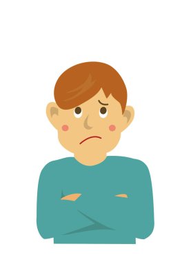 erkek düşünme / vektör illüstrasyonu