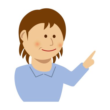 Bir şey / vektör illüstrasyonunu gösteren Asyalı kadın