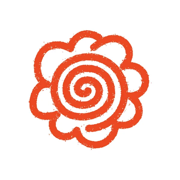 Blomma Cirkel Stämpel Illustration För Utbildning Användning — Stock vektor