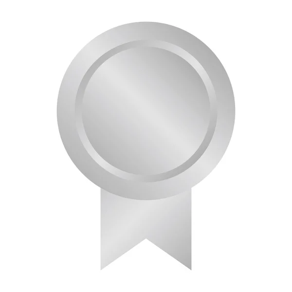 Illustration Icône Médaille Argent — Image vectorielle