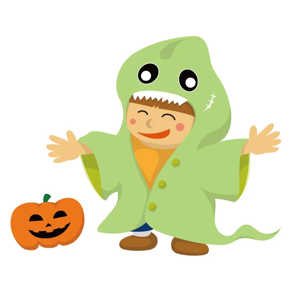 Costume Halloween Bambini Illustrazione — Vettoriale Stock