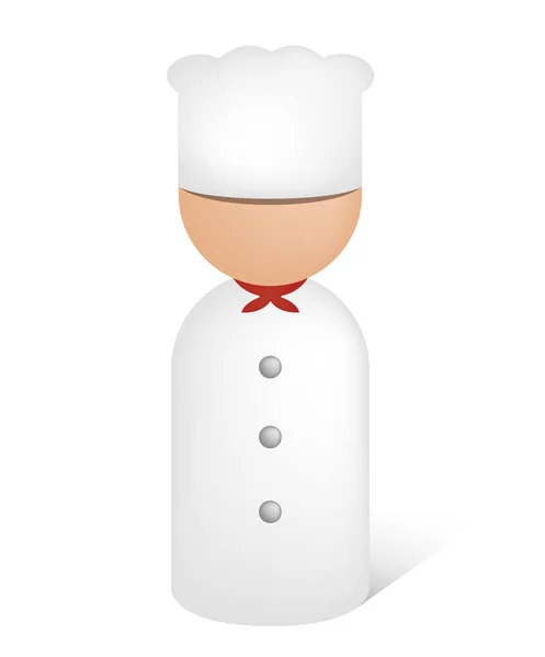 Icono Del Pictograma Cocinero Chef — Vector de stock