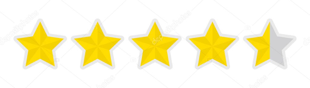 five-star rating icon (4.5)