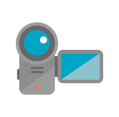 renk illüstrasyon simgesi / video kamera, kamera
