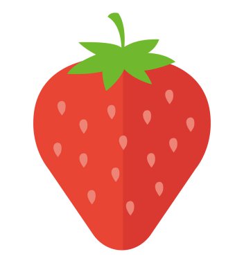 Çilek düz vektör illüstrasyonu