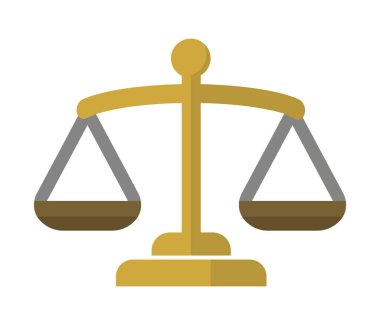 Denge, yargıç, ölçek, saray renk vektörü resimleme