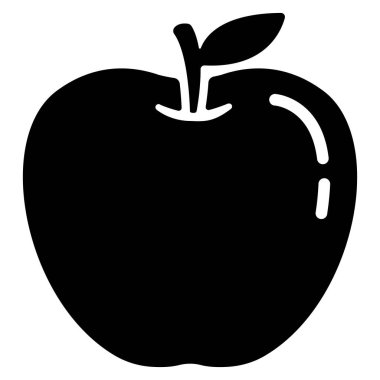 elma vektörü düz simgesi (meyve / yiyecek)