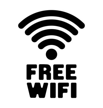 Ücretsiz Wi-Fi (Wi-Fi) kullanılabilir vektör resimleme