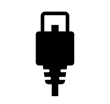 Lan kablosu ve konnektörü (prize) vektör resimlemesi