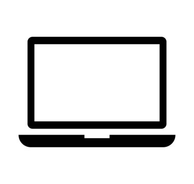 Laptop pc, dizüstü bilgisayar pc izleyici vektör resimleme