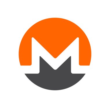 Monero (XMR) logo simgesi. Kripto para birimi / Altcoin. 