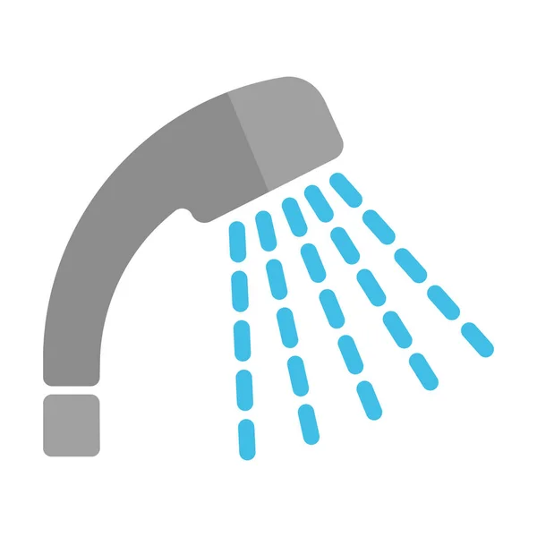 Zuhanyzó Fürdőszoba Színe Ikon — Stock Vector