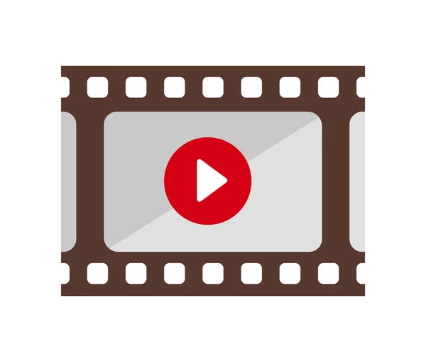 Film Film Video Vektor Színes Ikon Illusztráció — Stock Vector