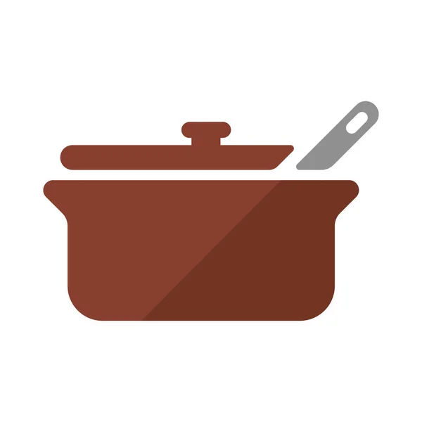 Olla Cocina Cocina Icono — Vector de stock