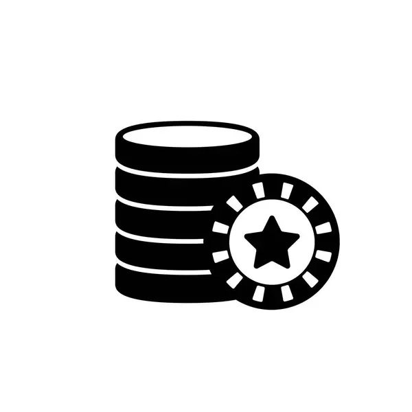 Casino Coin Vecteur Icône — Image vectorielle