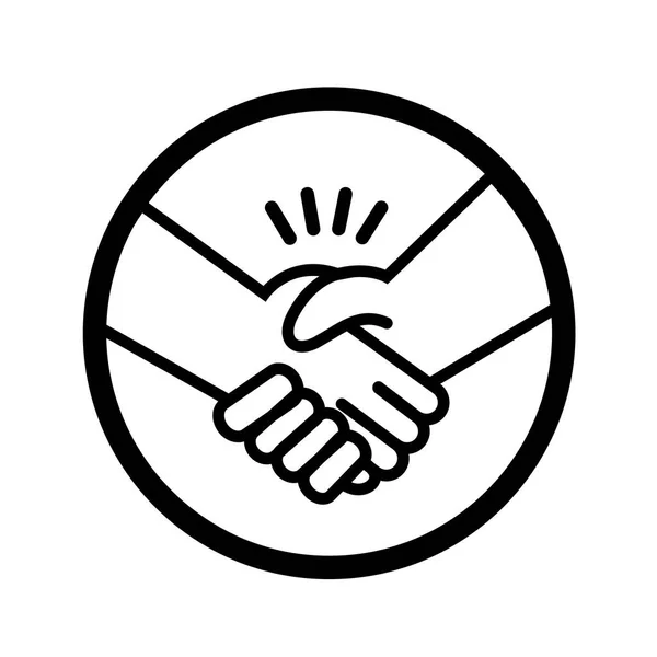 Handshake Vector Icon Illustration — Stock Vector