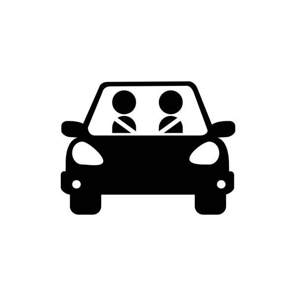 Auto Und Fahrersymbol — Stockvektor