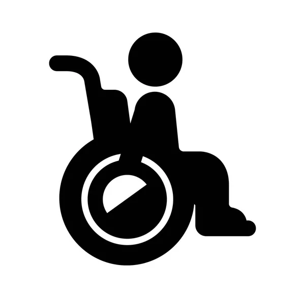 Wheelchair Handicapped Vector Icon — Stock Vector
