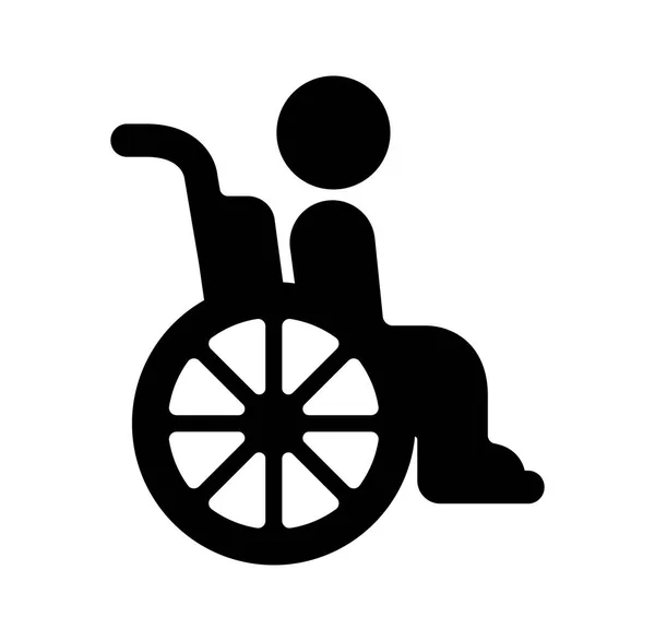 Значок Инвалидного Кресла Вектора Инвалида — стоковый вектор