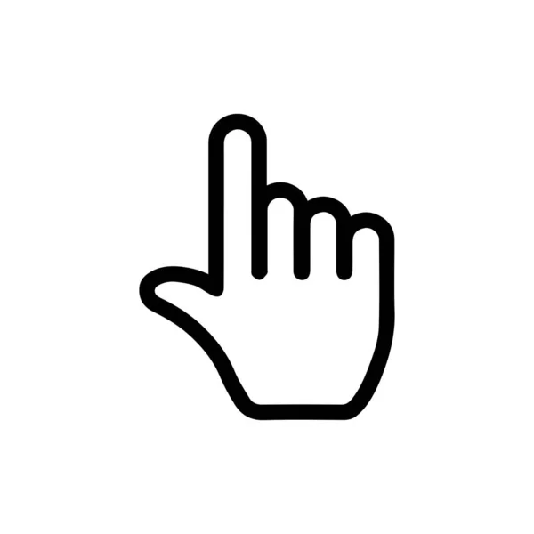Zeiger Klick Symbol Finger Hand — Stockvektor