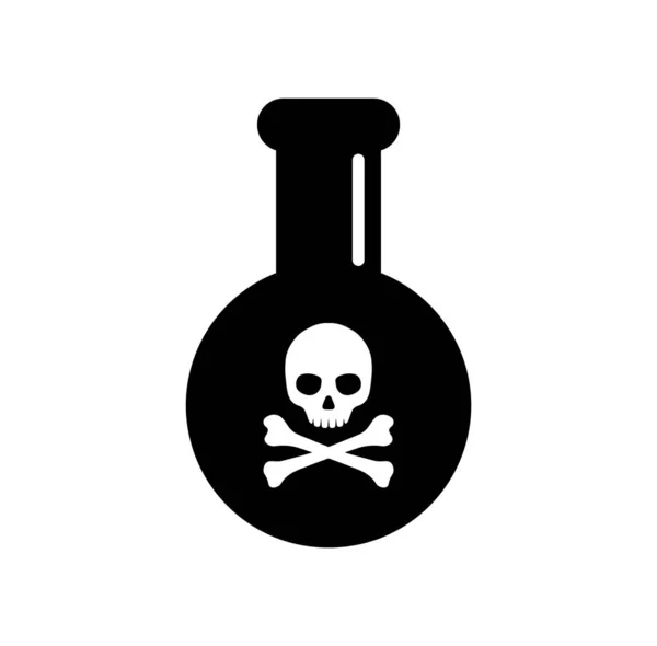 Bouteille Empoisonnée Icône Toxique — Image vectorielle
