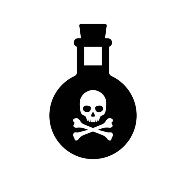 Bouteille Empoisonnée Icône Toxique — Image vectorielle