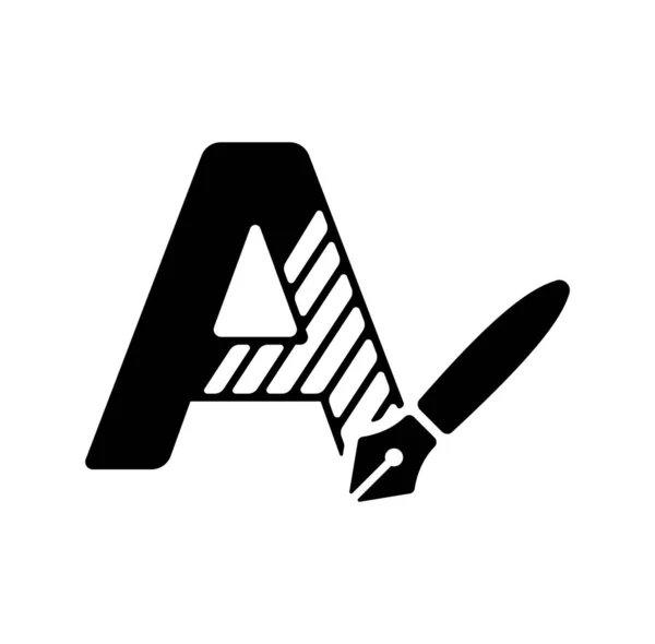 Typografi Logotyp Design Teckensnittsikon — Stock vektor