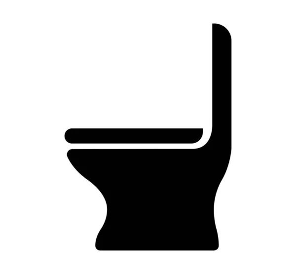 Toilet Bathroom Flat Vector Icon — Stock Vector