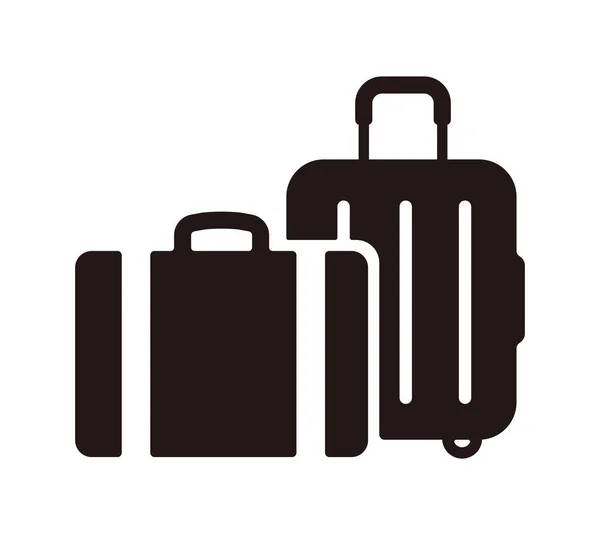 Reisetasche Koffer Urlaubsvektorsymbol — Stockvektor