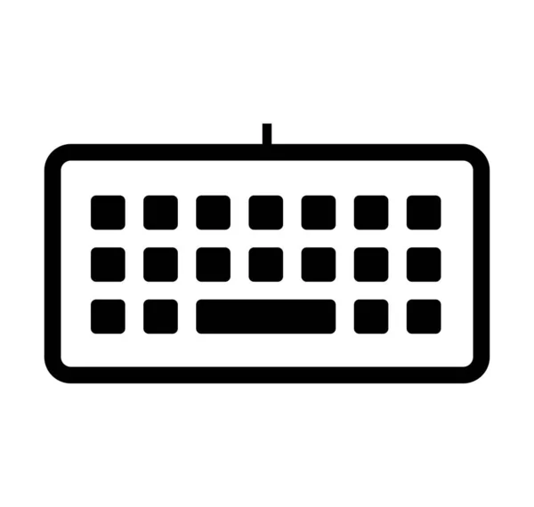 Teclado Teclado Vector Icono Ilustración — Vector de stock