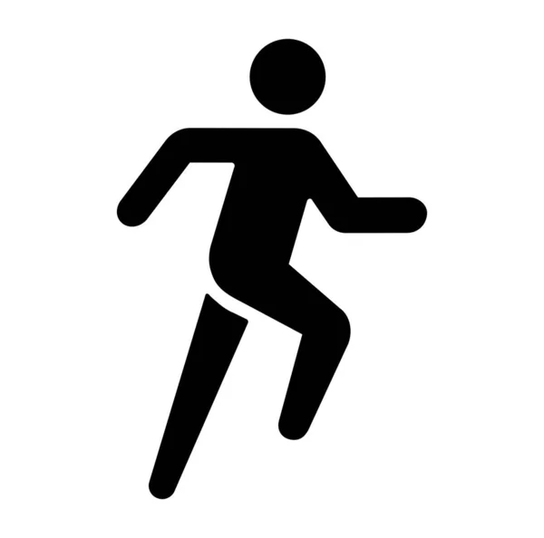 Jogging Maratón Ejecutar Ilustración Icono Vector — Vector de stock