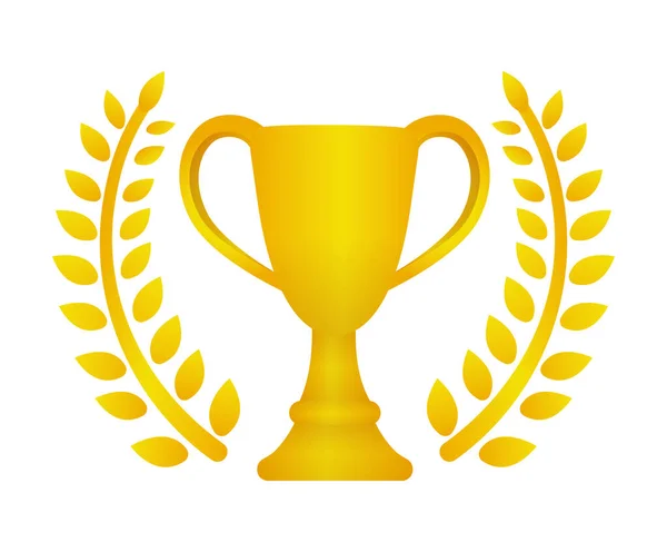 Pokal Ikone Gold Platz — Stockvektor