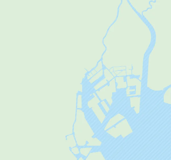 Tokyo Bay Área Mapa — Vector de stock