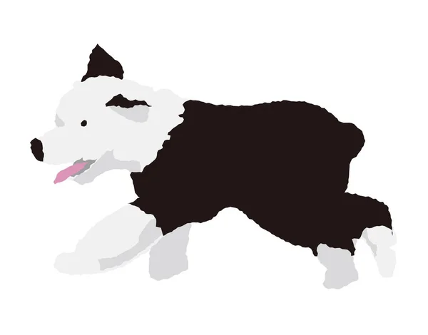Running Perro Vector Ilustración — Archivo Imágenes Vectoriales