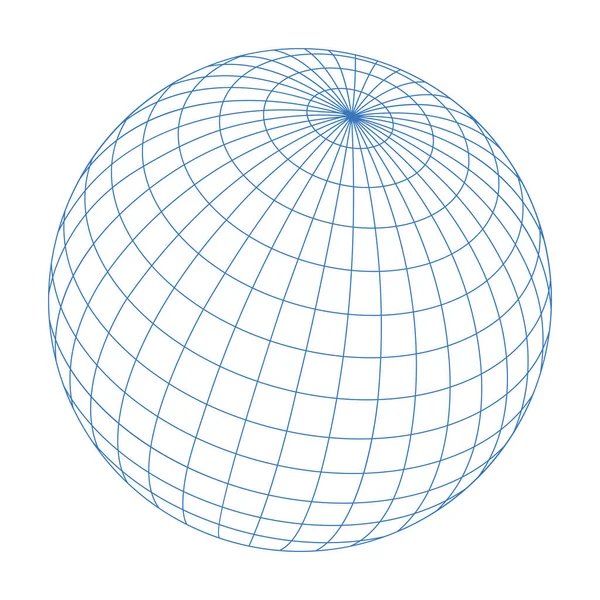 Illustrazione Cornice Sfera Cablata — Vettoriale Stock