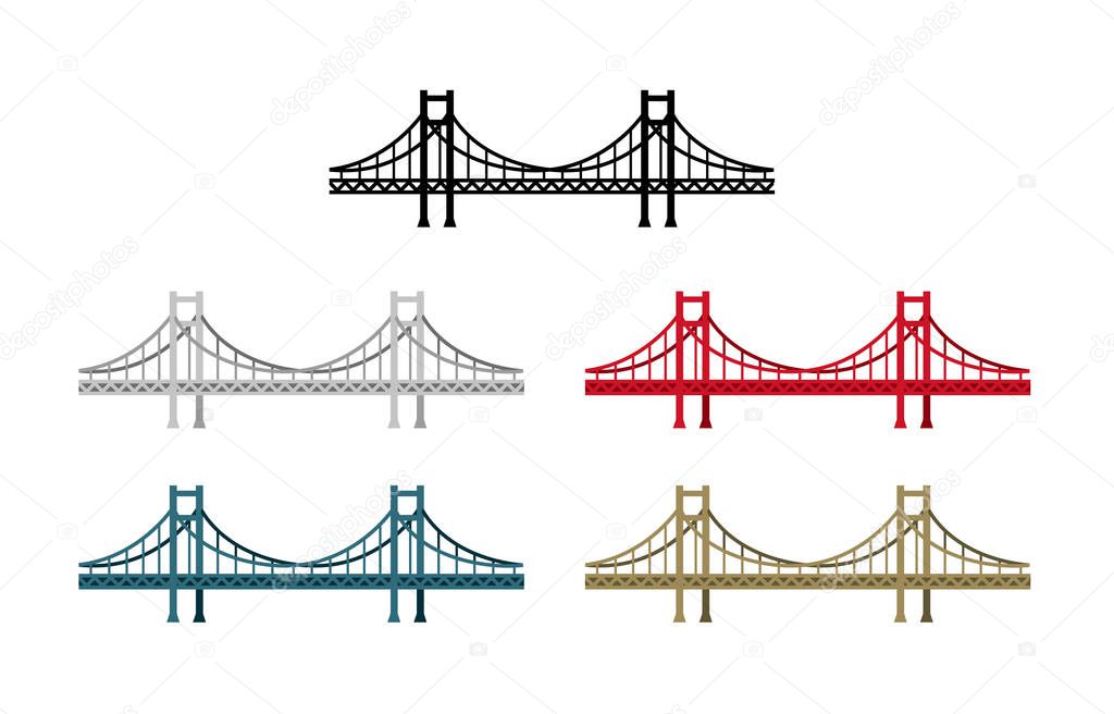 Seamless bridge vector illustration