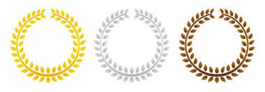 çelenk çerçeve çizimi (altın / gümüş / bronz)