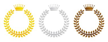 çelenk çerçeve çizimi (altın / gümüş / bronz)