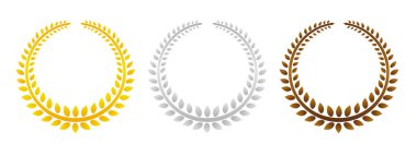 çelenk çerçeve çizimi (altın / gümüş / bronz)