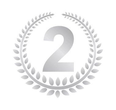 Çelenk çerçeve sıralama çizimi. İkinci (gümüş) .