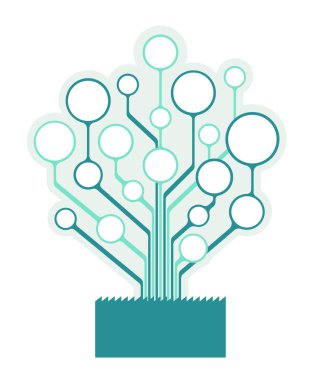 ağaç diyagramı şablonu resimleme / bilgi grafikleri