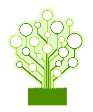 ağaç diyagramı şablonu resimleme / bilgi grafikleri