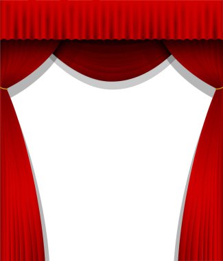 Kırmızı perde arkaplan resimlemesi
