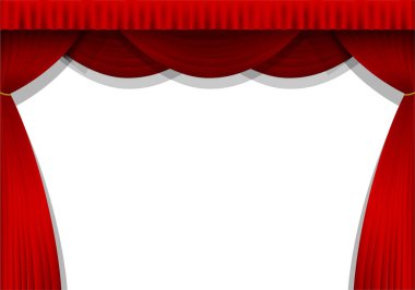 Kırmızı perde arkaplan resimlemesi