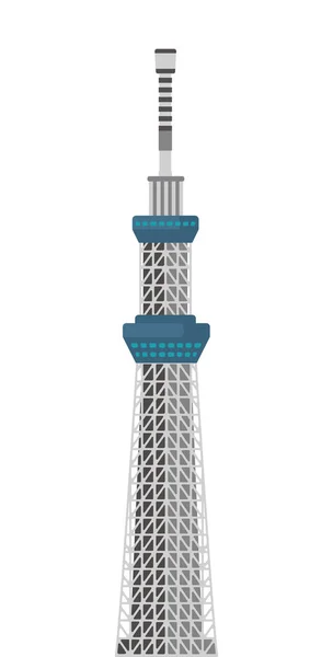 Tokyo Ciel Arbre Tokyo Bâtiment Emblématique Illustration — Image vectorielle