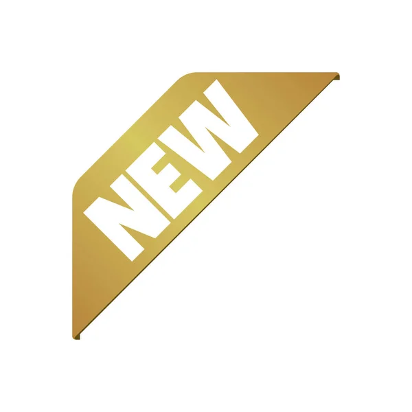 Nouvelle Icône Bannière Ruban Angle — Image vectorielle
